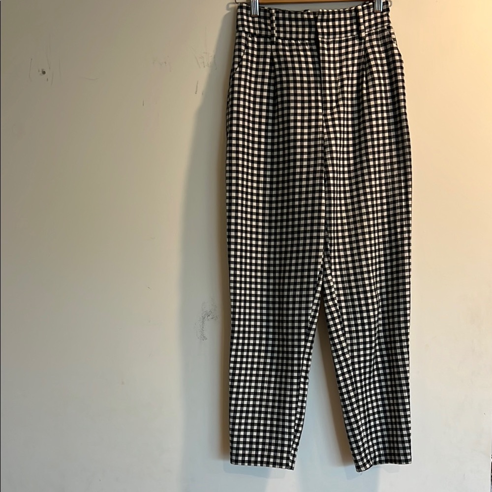 Classic Black and White Checkered Pants